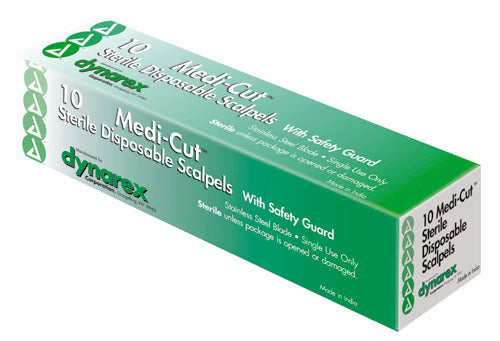 Scalpel #22 Disposable Generic Bx/10 w/Safety Guard