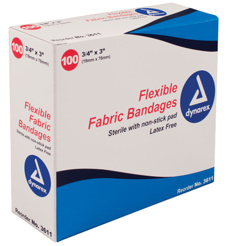 Flexible Fabric Adh Bandages Fingertip 1-3/4 x3 Bx/100