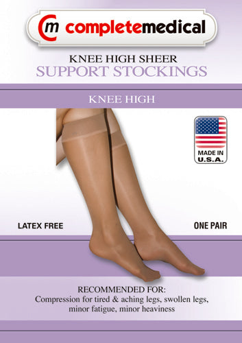 Ladies' Sheer Firm Support XL 20-30mmHg Knee Highs Black
