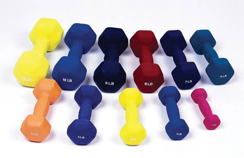 Dumbbell Weight Color Vinyl Coated 1 Lb
